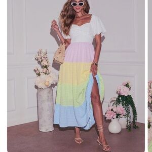 Colorblock Maxi Dress